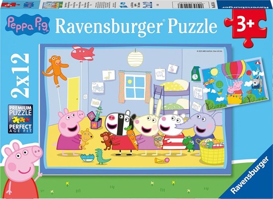 de Avonturen van Peppa Pig puzzel 2x12 stukken
