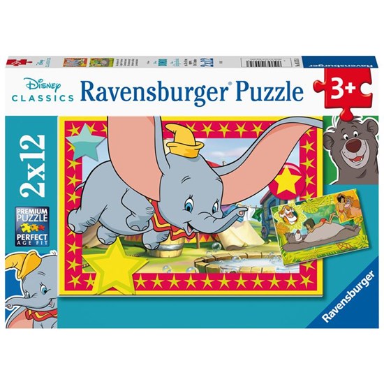 Dumbo Het Avontuur Roept puzzel 2x12stukjes 3+ 