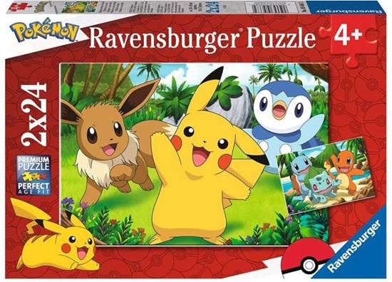 Pokémon 2in1 Puzzel 2X24stukjes 4+ 