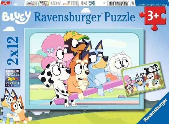 ravensburger Puzzel Plezier met Bluey ! 2x12 stukken 3+  