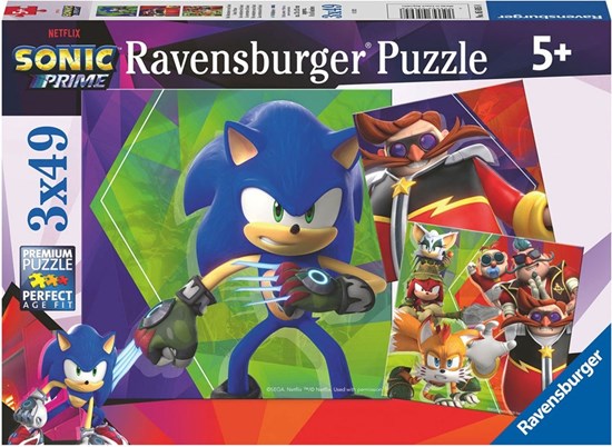 ravensburger Puzzel de Avonturen van Sonic 3x49stukjes 5+ 