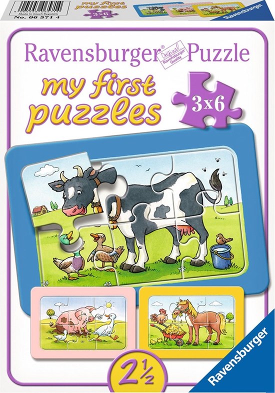 Goede Dieren Vrienden 3in1 puzzel 3x6 stukjes 2½+  