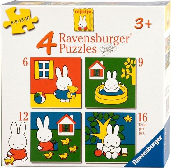 Nijntje In en Om Het Huis 4in1  puzzel 6,9,12 & 16 stukjes 2+ 