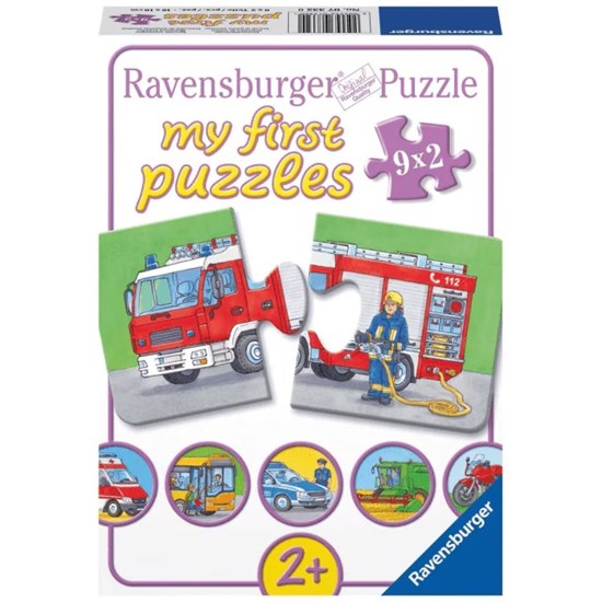 ravensburger My First Puzzel 9x2 Stukken Speciale Voertuigen 2+ 