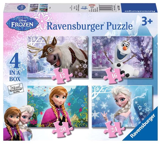 Disney Frozen 4in1 puzzel 12,16,20 & 24stukjes 3+ 