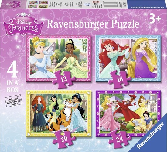 Disney Princess Vriendschap 4in1 puzzel 12,16,20 & 24stukjes 3+