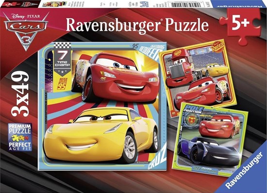 Disney Cars 3in1 Puzzel Legendes van de Baan 5+