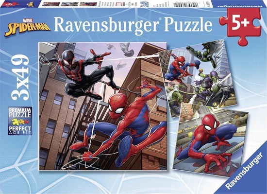 Spiderman in Actie puzzel 3x49 stukjes 