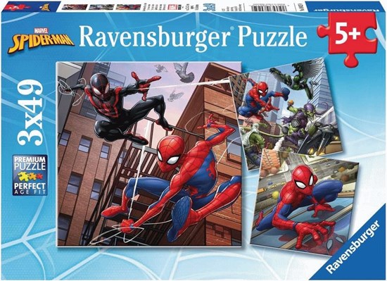 Spiderman in Actie puzzel 3x49 stukjes 