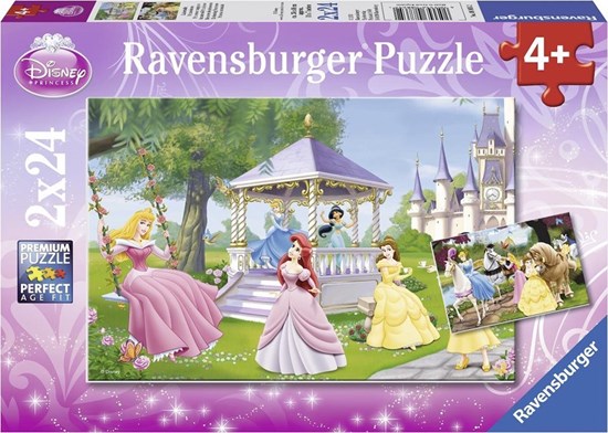 Disney Princess Sprookjesachtige Prinsessen 2in1 puzzel 24 stukjs 4+  