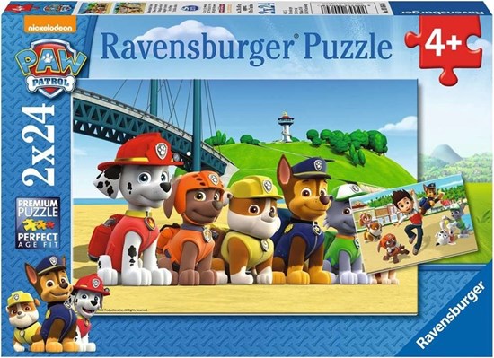 Paw Patrol 2in1 Puzzelset Dappere Honden 2x24stukjes 4+ 