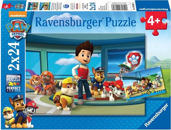 Paw Patrol 2in1 Puzzelset Hulpvaardige Speurneuzen 2x24stukjes 4+