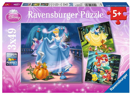 ravensburger Disney Princess puzzel 3x49stukjes 5+