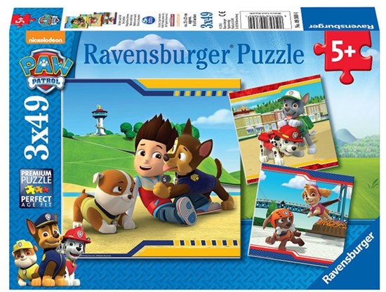 Puzzel 3in1 Paw Patrol Helden met Vacht 49stukjes 5+ 