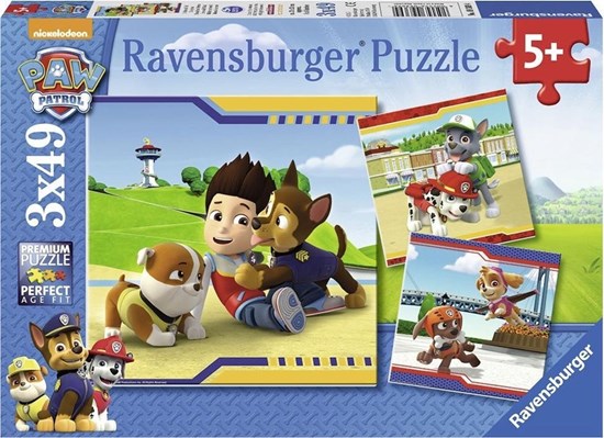 Puzzel 3in1 Paw Patrol Helden met Vacht 49stukjes 5+ 
