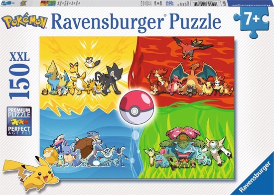 Verschillende Pokémons puzzel 150XXL Stukken 7+ 