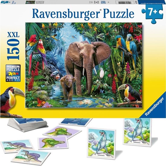 Olifanten in de Jungle puzzel 150XXL Stukken 7+ 