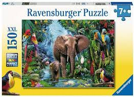 ravensburger Olifanten in de Jungle puzzel 150dlg 7+ 