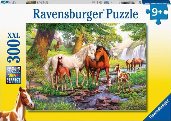 Wilde Paarden bij de River puzzel 300 XXL Stukken 9+  