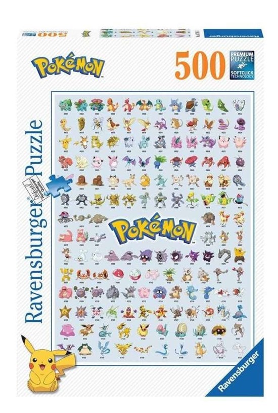 DE 1E 151 Pokémon puzzel 500 stukken