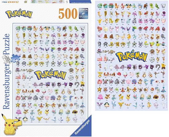de 1e 151 Pokémon puzzel 500 stukken 