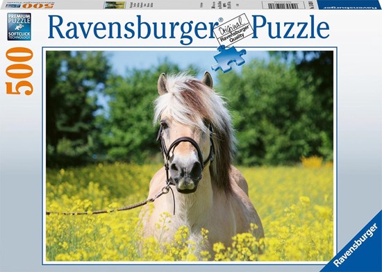 ravensburger Paard Tussen de Bloemen puzzel 500stukjes 