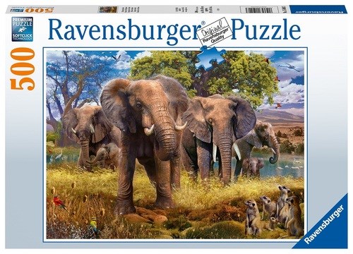 ravensburger  Olifantenfamilie puzzel 500stukjes 