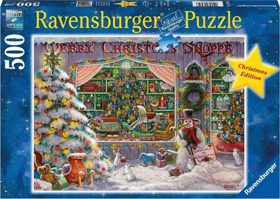 ravensburger the Christmas Shop puzzel 500stukjes