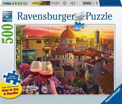 ravensburger Wijn Drinken op het Terras puzzel 500 Large Pieces 