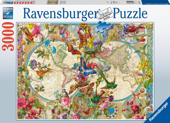 ravensburger Flora & Fauna Wereldkaart puzzel 3168stukjes