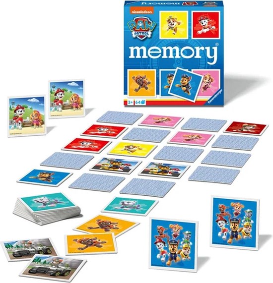 ravensburger Paw Patrol Memory spel 64 Kaartjes 3+ 