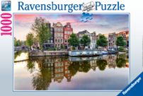 ravensburger Amsterdamse Grachtpanden  Spiegelend in de Gracht puzzel 1000stukjes 