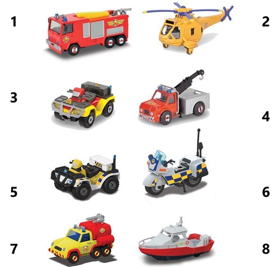 Brandweerman Sam Die Cast auto's assorti 3+