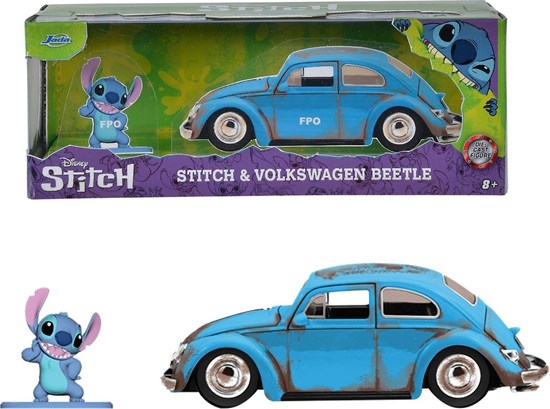 Disney Stitch Met Volkswagen Beetle Die Cast 1:32 