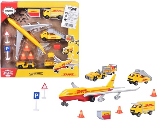 Dickie DHL Vliegtuig Transport set 13dlg 