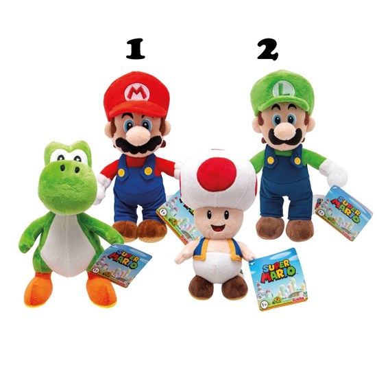 Super Mario Bross pluche figuur assorti circa 29cm 