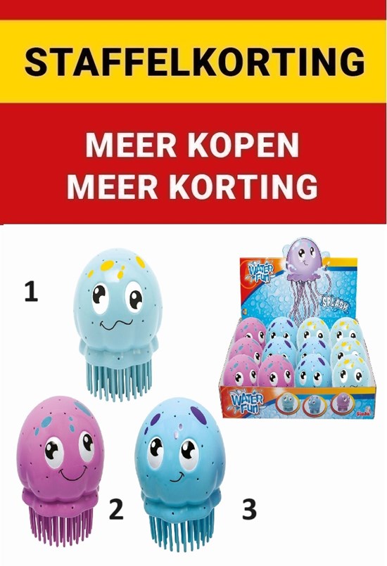 Jellyfish Splasher Water figuren assorti kleuren 3+