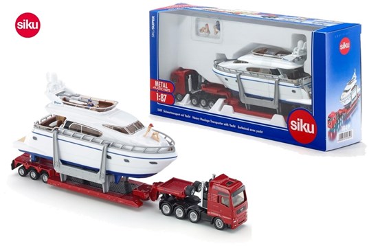 1844 Siku Zwaar Transport met Drettmann Superjacht schaal 1/87 