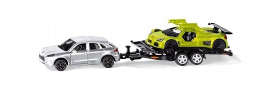 2544 siku Porsche Cayenne met auto Ambulance met Sportwagen 1/55 3+  