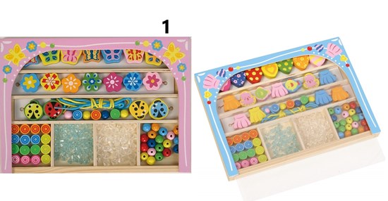 Lena Houten Kralen in Houten Kist assorti 4+  