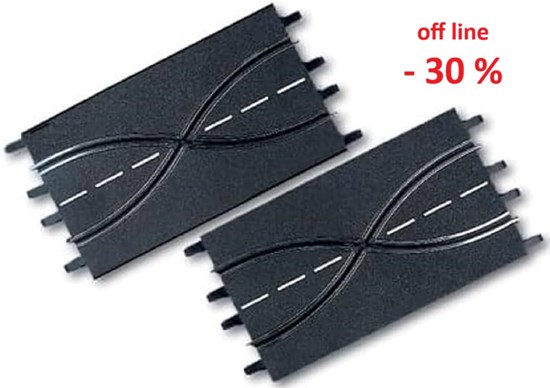 Carrera Evolution Rechte Baandelen Wissel 2 Stuks 
