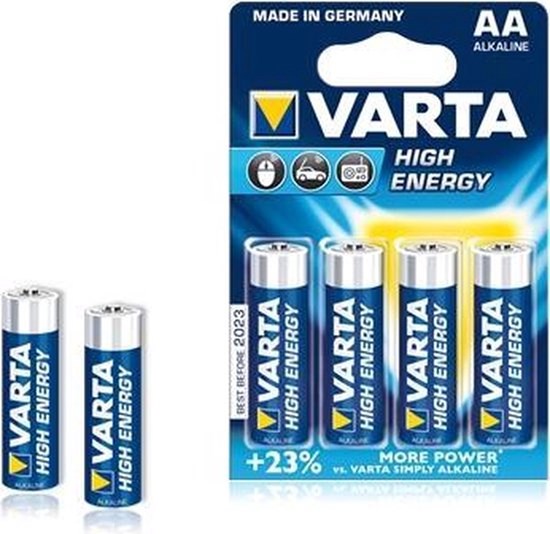 Varta LongLife AA Batterijen 4stuks op Kaart