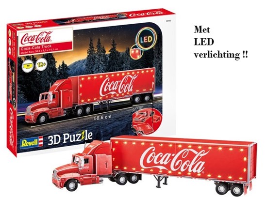 revell 3D Puzzel Coca Cola Truck MET LED Verlichting 168dlg 12+ 
