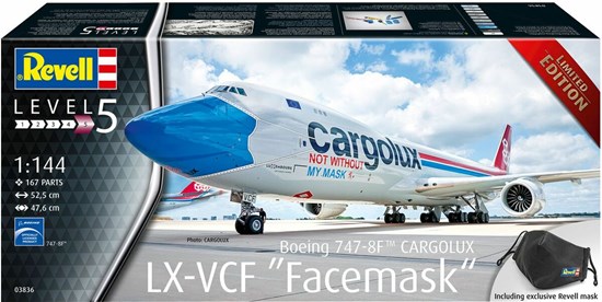 03836 Boeing 747-8F Cargolux LX-VCF Facemask 1/144 