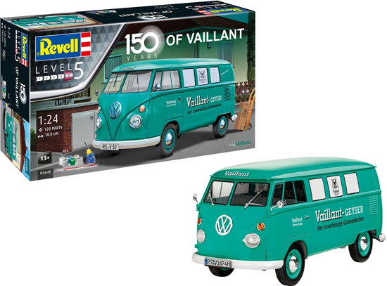 05648 Revell Cadeauset 150 Years of Vaillant Volkswagen T1 Bus schaal 1/24