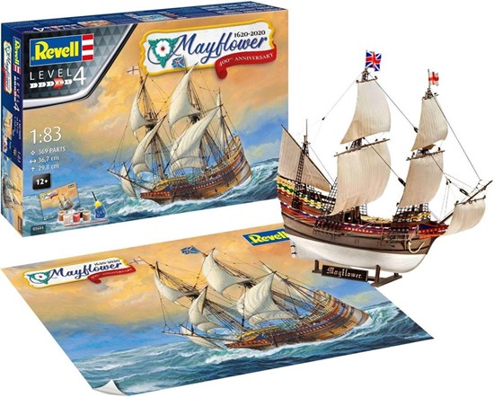 05684 revell Mayflower Zeilboot 1/83 incl. verf & lijm 12+