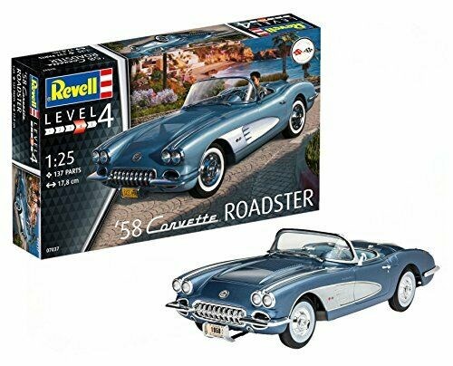 07037 revell '58 Chevrolet Corvette Roadster Open 1/24