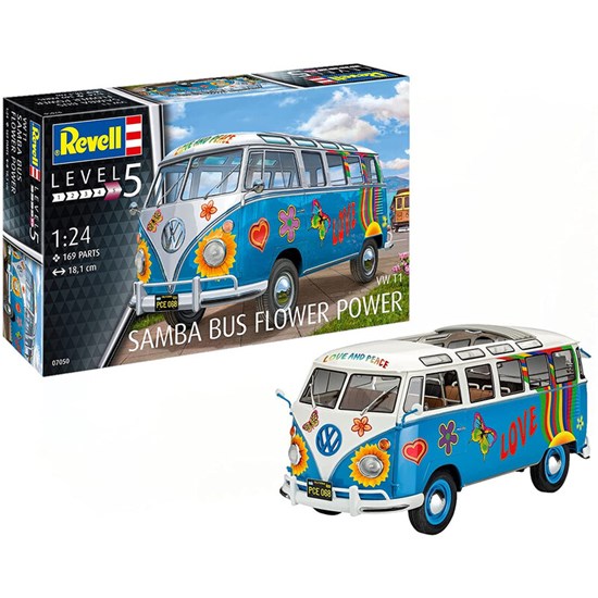 07050 revell VW T1 SAMBA BUS FLOWER POWER 1/24 level 5