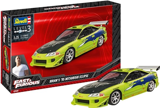 07691 Fast & Furious Brian's '95 Mitsubishi Eclipse 1/25 75dlg 