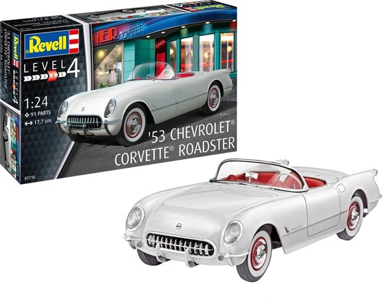 07718 revell '53 Chevrolet Corvette Roadster 91dlg 1/24 